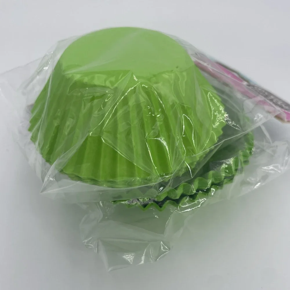 Green Cupcake Liners 100 Count Baking Cups (2) Packs of 50- Over The Top-New